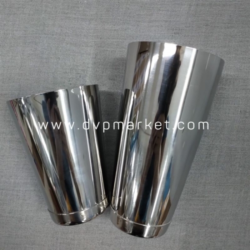 Shaker 2 mảnh - 2 đế - Inox - Sliver