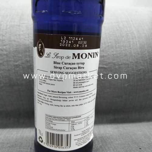 Syrup Monin Blue Curacao 700ml - Vỏ cam