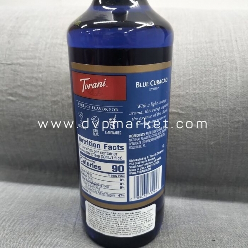 Syrup Torani Blue Curacao 750Ml - Vỏ cam xanh