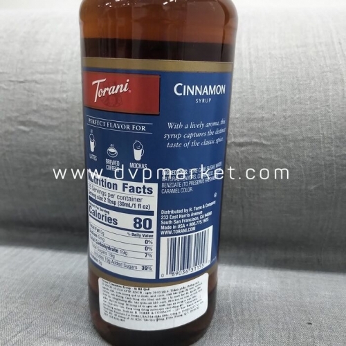 Syrup Torani Cinnamon 750ml - Hương quế