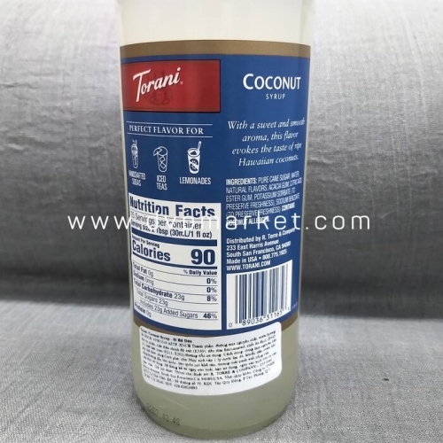 Syrup Torani Coconut 750Ml - Dừa