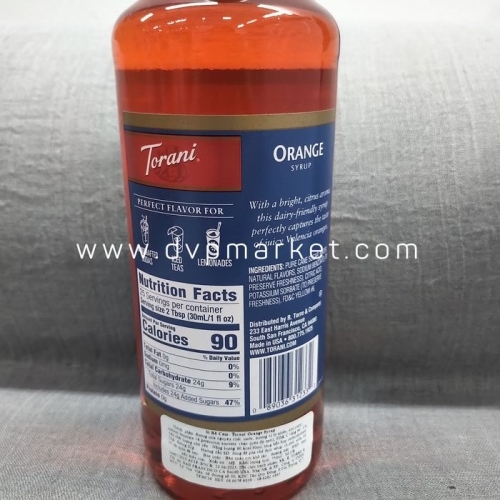 Syrup Torani Orange 750ml - Cam