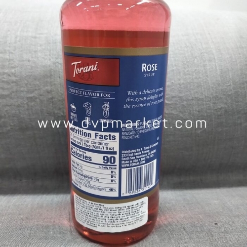 Syrup Torani Rose 750Ml - Hoa hồng