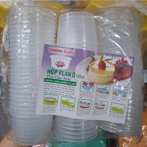 Hũ nhựa làm bánh flan lớn (Lốc 50c)