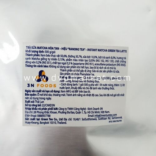 Bột Trà Sữa Thái Xanh Ranong 500G