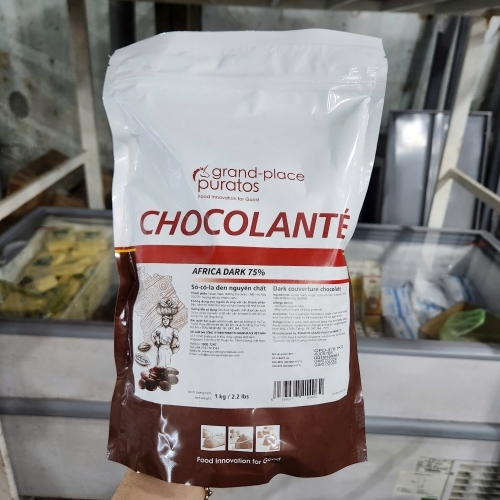 Puratos - Socola nút đen Ghana dark 75% (1kg)