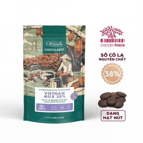 Socola Puratos nút sữa Asia 38% 1kg