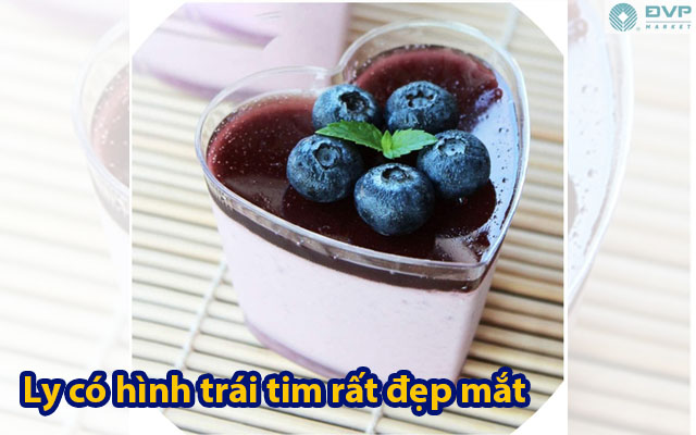 Ly nhựa mousse tim WH55 (10c kèm nắp)