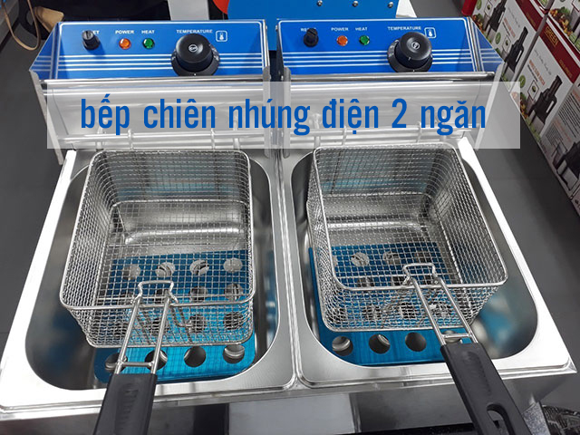 bếp chiên nhúng điện 2 ngăn