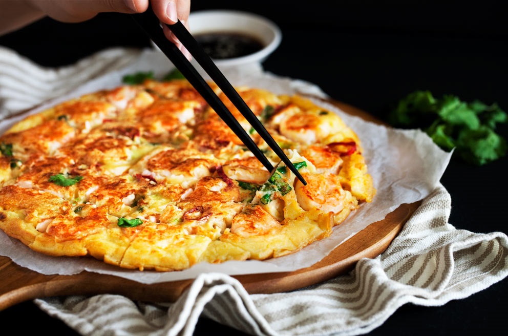 bánh kếp Hàn Quốc hấp dẫn