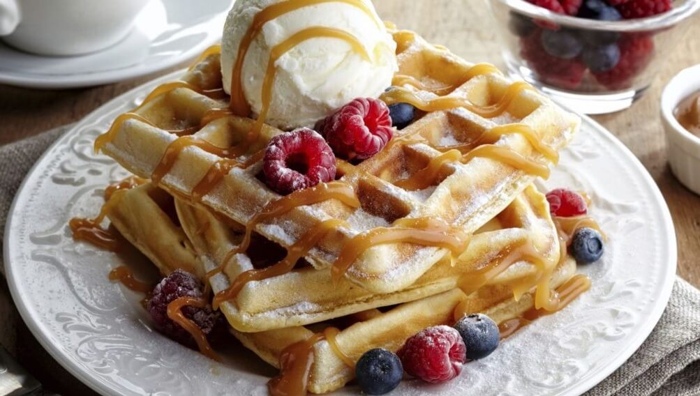 Waffle là món điểm tâm