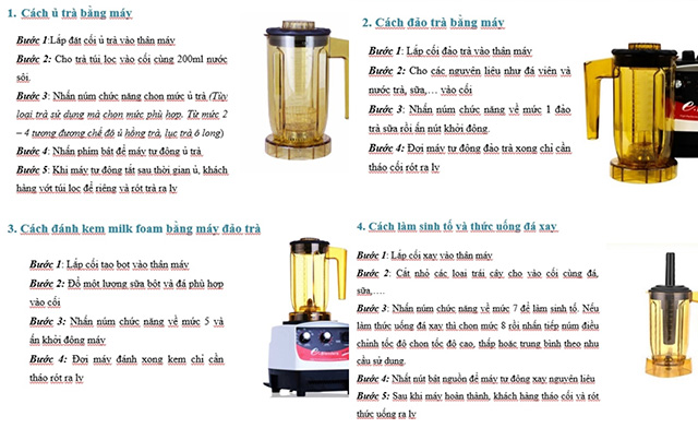 Hướng dẫn sử dụng 4 chức năng